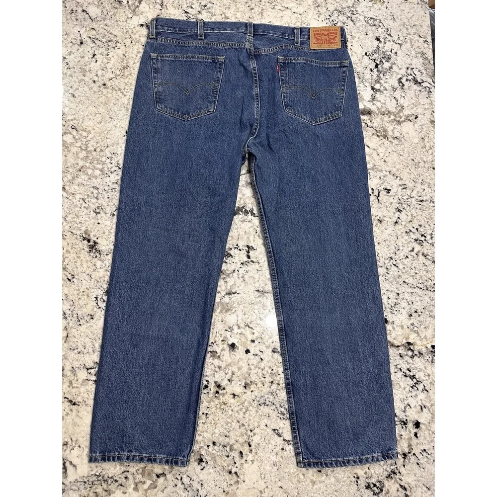 Levi's 505 Jeans Men 42x30 (Fits 40x30) Blue Denim Straight Leg Classic Fit